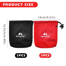 SAIIURV 6 Stück Kleine Drawstring Aufbewahrungstasche Beutel mit Kordelzug, 14,5 x 16 cm Kordelzugbeutel Packbeutel Mini Stuff Nylonbeutel Reisetaschen für Ladegerät Kopfhörer Schlüssel Outdoor