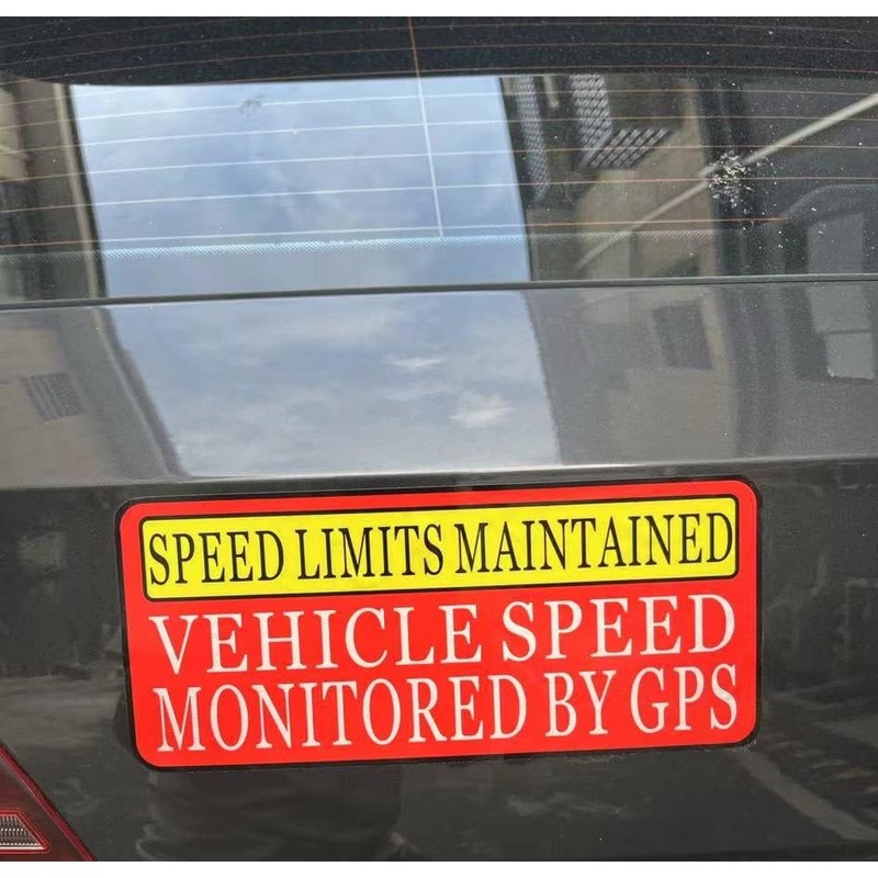 Speed Limit Car Sticker -Vehicle Speed is Monitored by GPS