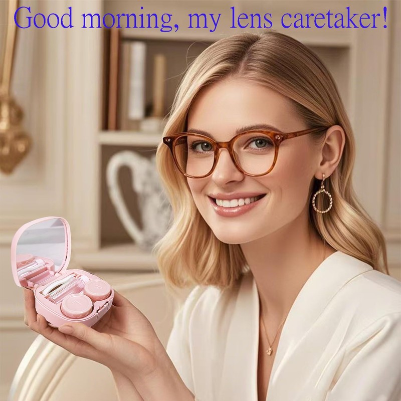 CADEVED Contact Lens Case Kit with Cleaner Washer, Contact Lenses