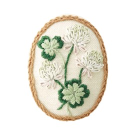 Olympus K9078 French Embroidered Brooch Kit, Green