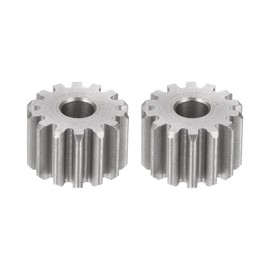 HARFINGTON 2pcs Flat Spur Pinion Gear 5mm Bore 14T Mod 1 Stainless Steel Spur Diff Differential Motor Gear RC Car Replacement Parts