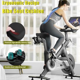 BACKTOUR Oversized Bike Seat for Peloton Bike, Comfort Bike Seat Cushion Padded Waterproof Bike Saddle for Men/Women, Extra Wide Bicycle Seat Replacement for Mountain/Stationary/Exercise/Road Bike