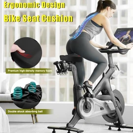 BACKTOUR Oversized Bike Seat for Peloton Bike, Comfort Bike Seat Cushion Padded Waterproof Bike Saddle for Men/Women, Extra Wide Bicycle Seat Replacement for Mountain/Stationary/Exercise/Road Bike
