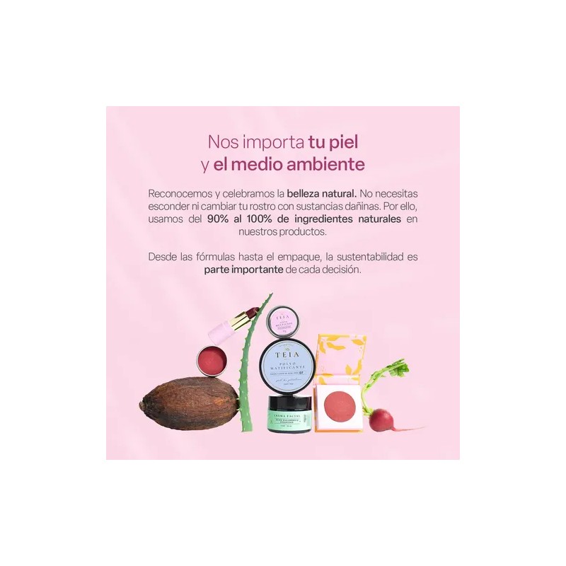 Multiusos Teia Cosméticos Naturales Tono Del Maquillaje Poesia