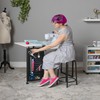 Pivot Sewing Table with Swingout Storage Panel