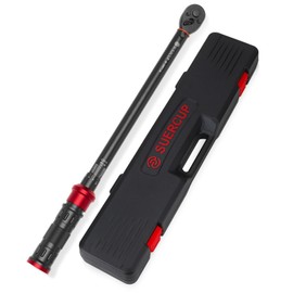 SUERCUP 1/2-Inch Click Torque Wrench- 40-320FT.LB/54.2-433.6Nm Dual-Direction Adjustable 72 Tooth Drive Click Torque Wrench with Storage Case for Product Assembly and Car Repair