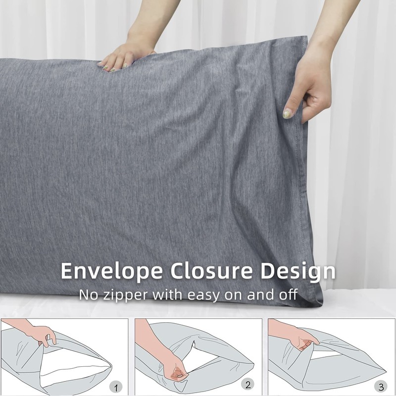 LINENOVA 2 Pack Cooling Pillowcase,Japanese Arc-Chill Tech,Q-MAX>0.43 Cooling Fiber Absorbs