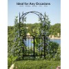 Unbranded 8' Metal Garden Arbor Arch with Gate Trellis for