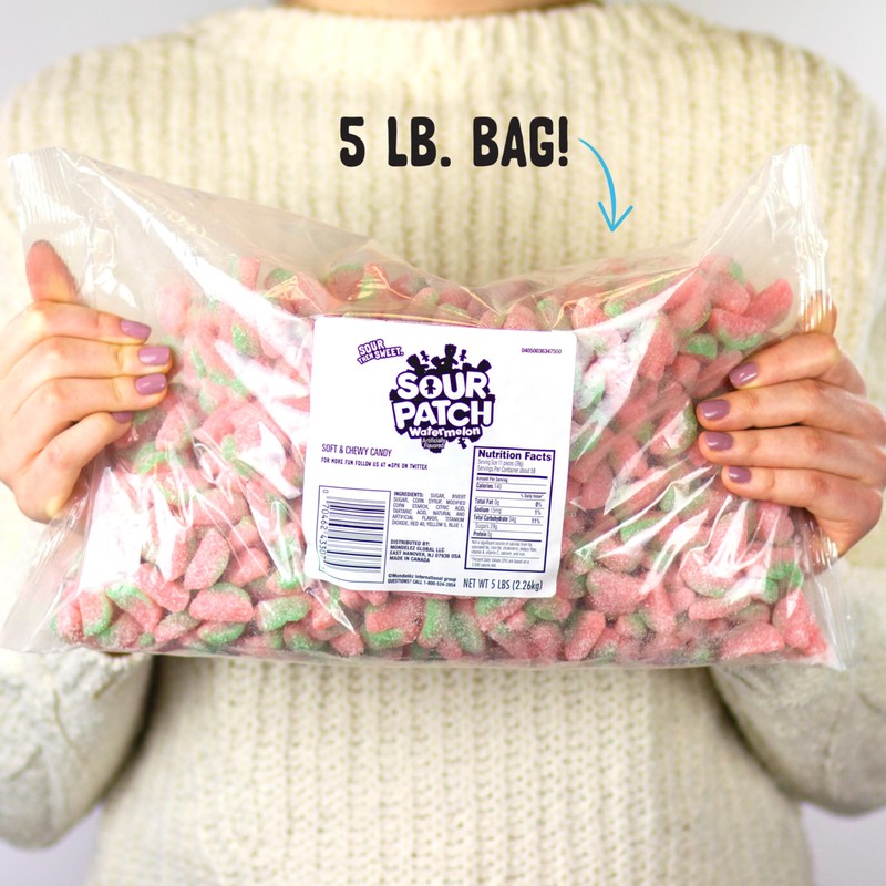 SOUR PATCH KIDS Watermelon Soft & Chewy Candy, Bulk Candy,