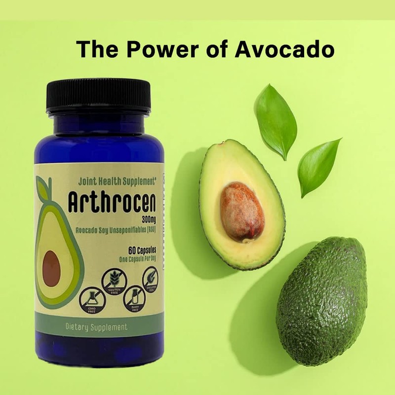 Arthrocen Joint Health Supplement, 300Mg Avocado Soy Unsaponifiable, Non-GMO, Dairy
