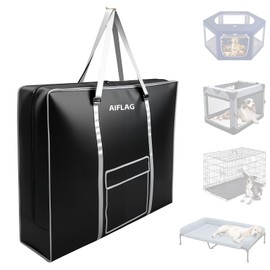 AIFLAG All-in-One Pet Travel Bag, Primary Use for Dog Crates, Also Stores Playpens, Dog Beds & Cat Trees, Heavy-Duty Zippered Carry All for Vacation & Camping