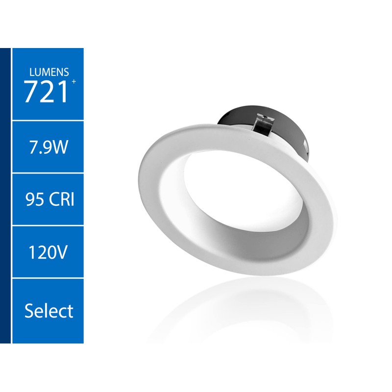 DLR4(v6) 4-inch White Selectable Recessed LED Downlight (12 Pack)