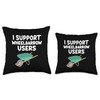 I Support Wheelbarrow Users Construction Wheel Transport Throw Pillow