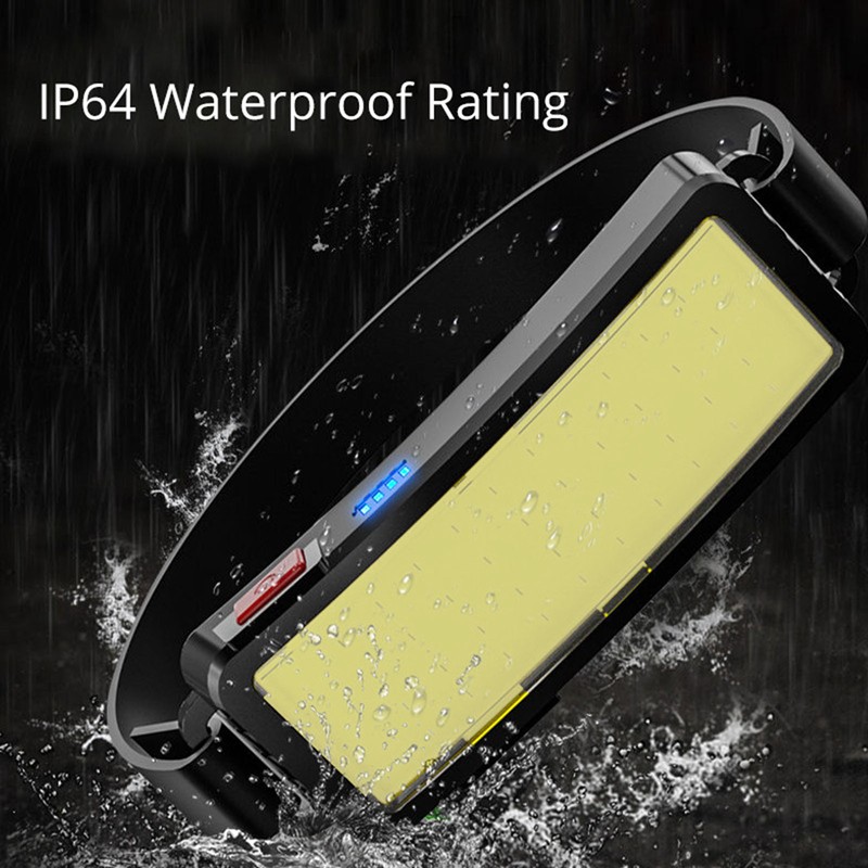LED Headlight USB Charging IP64 Waterproof Adjustable Floodlight Head Lamp