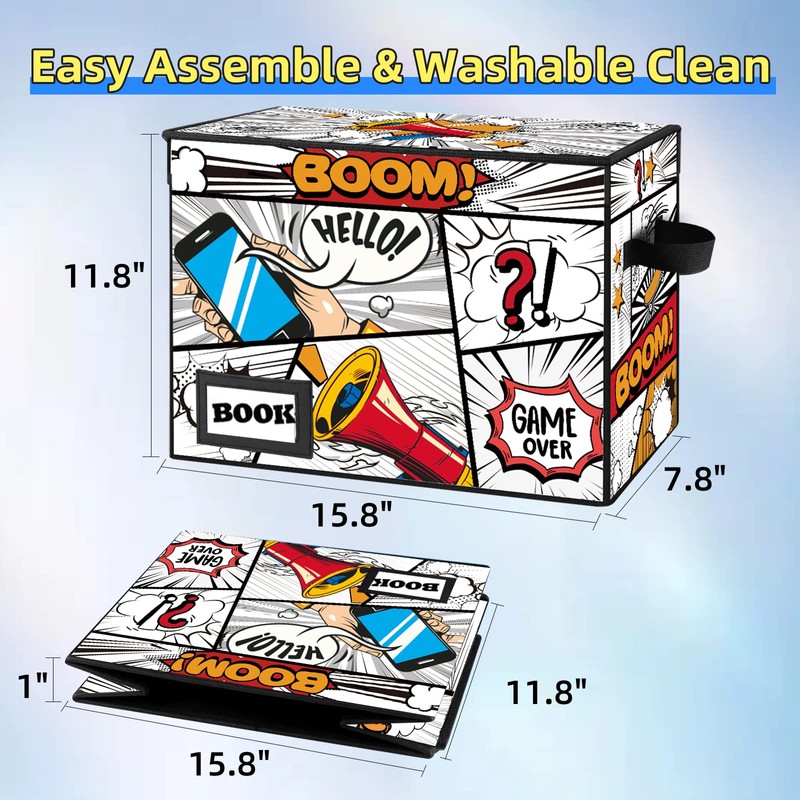 YNSZAS Collection Comic Book Storage Boxes, Protector Organizer 15.8" X