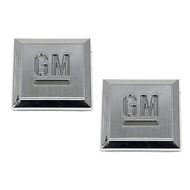 OEM NEW GM Mark of Excellence 1" Square Fender Emblem Set (2) 15223484
