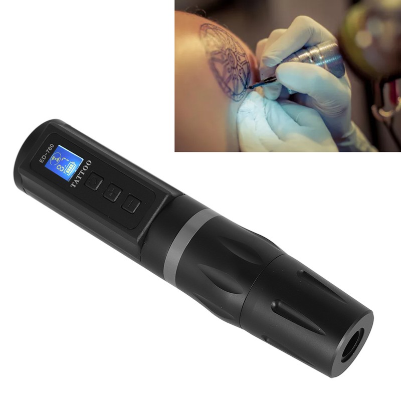 Cordless Tattoo Pen Machine Aluminum Alloy Frame Digital Display High