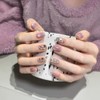 ネイルチップ 24枚セット くり返し使える ショート 大人かわいいミニマルデザイン オフィス/デート用 簡単リムーバブル 猫の目石ネイル ピンク