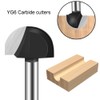 ASNOMY 4Pcs Core Box Router Bit, 1/4 Inch Shank Round