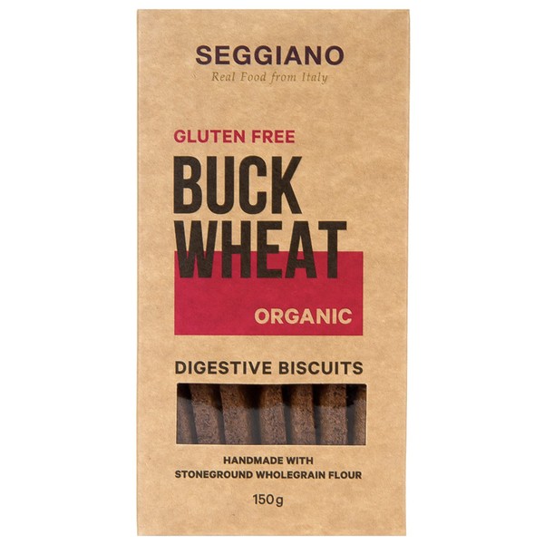 Seggiano Organic Buckwheat Digestive Biscuits, 150 g, Pack of 1
