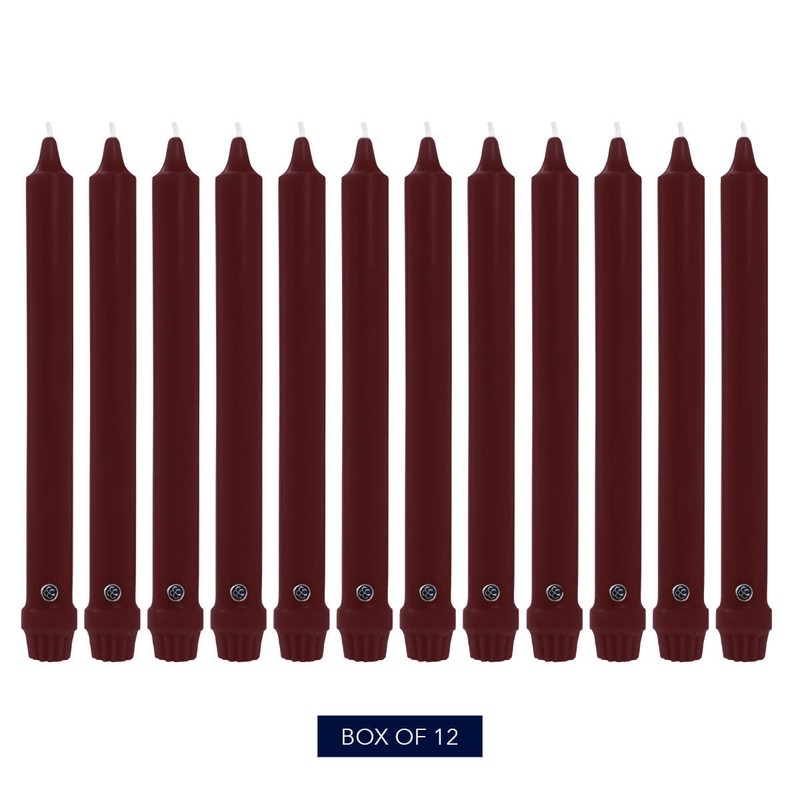 Colonial Candle Classic Tapers, 8-Inch, Mulberry - Pack of 12