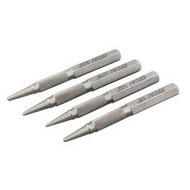C&T 4-Piece Nail and Punch Set, 1/32, 1/16, 3/32, 1/8Inch, Nail Setter Punch & Center Punch Set, Professional woodworking and carpentry tool kit
