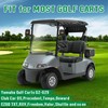 No Drilling Golf Cart Side Mirrors with Built-In Reflector, Universal