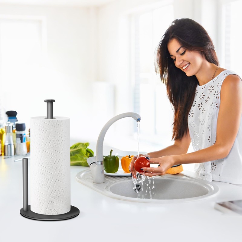 Paper Towel Holder Countertop, Standing Paper Towel Roll Holder for