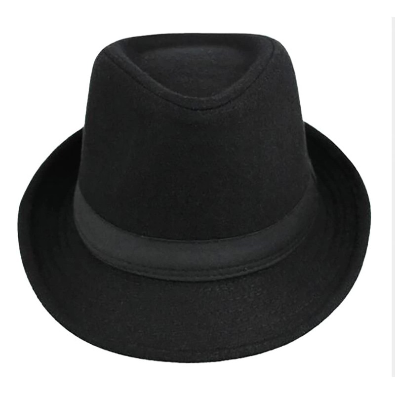 JowTreex Classic Fedoras Hats Short Brim Panama Jazz Hat Trilby