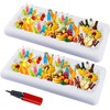 ZaaYee 2 Packs Inflatable Ice Serving Trays, 51"x25"x4.5" Oversized PVC