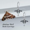 URONE Moth Earrings 925 Sterling Silver Moth Dangle Earrings With