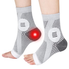 FEELJAM Neuropathy Socks for Men and Women, Ankle Brace, Orthopaedic Compression Socks, Ankle Brace Socks, Foot Bandage for Plantar Fasciitis, Arthritis, Heel Spurs (Grey, XL)