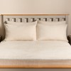 OHS Cream White Fluffy Bed Pillow Cases Teddy Fleece, Thermal