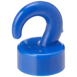 first4magnets™ F4MK12BU-10 Magnet Expert Blue Plastic Mini Magnetic Hooks - 1kg Pull ( 12mm dia x 20mm tall ) ( Pack of 10 )