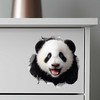 Panda Hole Wall Decal – 3D Cute Animal Sticker –