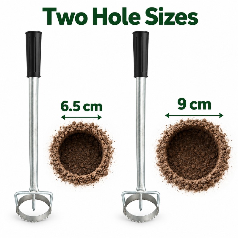 Telescopic Plastic Mulch Film Perforator – 44–75cm Garden Planting Hole