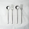 Nagao Long Tail Dinner Spoon Dinner Fork Set, 18-8 Stainless
