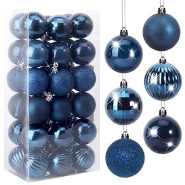 BLAZOR Christmas Baubles, 36Pcs 4CM Christmas Tree Baubles - Shatterproof Christmas Tree Decorations,Large Xmas Hanging Ball for Holiday Wedding Party Ornaments