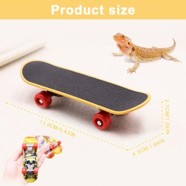 Mini Turtle Skateboard for Small Pets - Fun Tortoise Skateboard Toy for Reptiles, Bearded Dragons, Parrots, and Other Small Animals - Cute and Safe Skateboard for Turtles and Tortoises(Large)