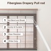 sourcing map 2Pcs 30cm White Curtain Pull Rod, Fiberglass Blind