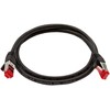 Triplett 3' Black CAT6A 10GBPS Professional Grade SSTP 26AWG Patch