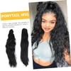 Healeved Pcs Long Curly Ponytail Wigs Wavy Wig Hairpiece for