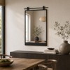 Black Farmhouse Bathroom Mirror - 16" x 24" Wall Mounted
