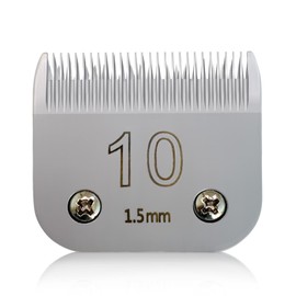 SISYPHE Dog Grooming Blades Compatible with Most Andis/Oster/Wahl Series, Size-10 Cut Length 1/50"(0.5mm) for Dogs & Medium Sized Animals (10（1/16" - 1.5mm)