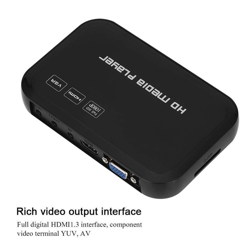 Eboxer HDMI Reproductor Multimedia, Mini 1080p Full-HD VGA AV Video