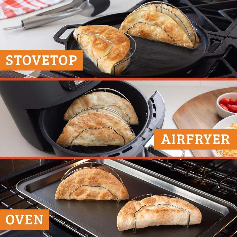 Chef Tacos 2Pack Premium Taco Shell Molder for Oven &