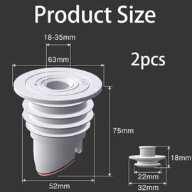 SIXHAOBU Washing Machine Pipe Seal 45-50 mm Washing Machine Drain Adapter Washing Machine Pipe Connector Duct Hose Drain Pipe Seal Hose for Bathroom Kitchen Pack of 2