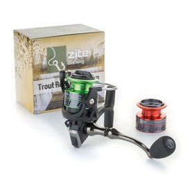 Zite Fishing Ultra Light Fishing Reel 1000 3+1BB | Spinning Reel Trout Spoons Rubber Bait Fishing | 2 Aluminium Spool