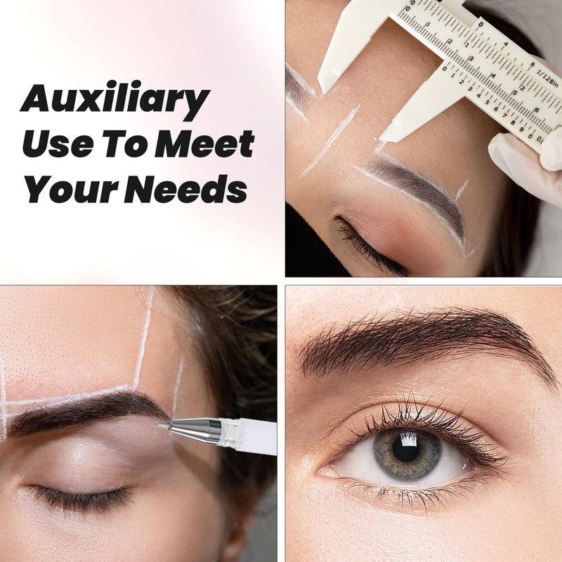 Bewudy Eyebrow Microblading Marker Pen, 2 Pcs Brow Mapping Pens