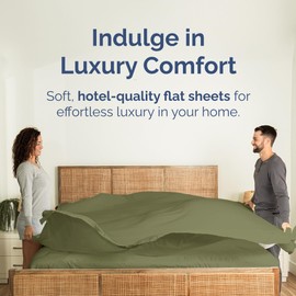 CGK Unlimited Sábana Plana Tamaño Queen Size - Solo Sábana Plana Queen Size - Sábana Plana Queen Size Solamente Sábana Plana para Colchón Queen Size - 1 Sábana Plana Solamente